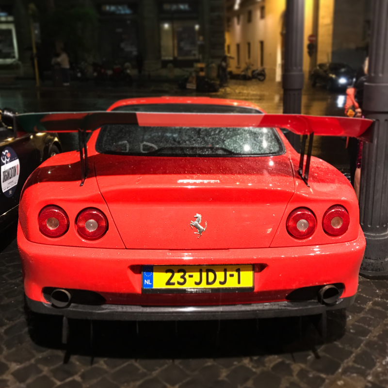 1 of 1 in the world this street legal Ferrari 550 Maranello Le Mans GTS was incredible. We spent much of the next day driving along side this phenomenal machine